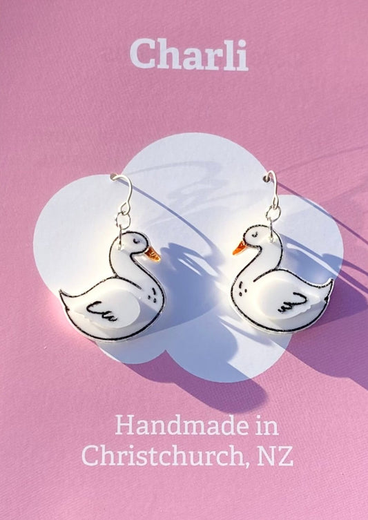 Swan Earrings